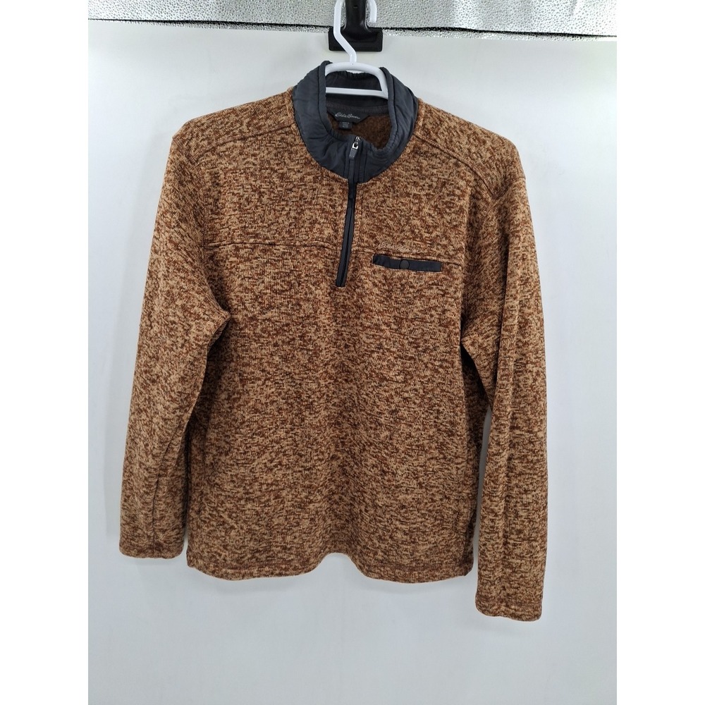 Eddie Bauer Men‎ Sweater Fleece Pullover XL Rust Heather
